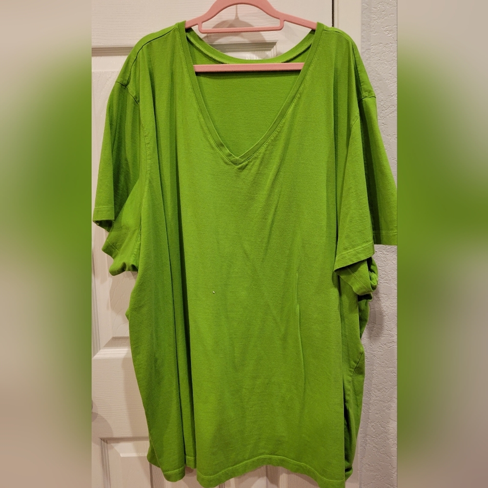 Vibrant Green V-Neck T-Shirt